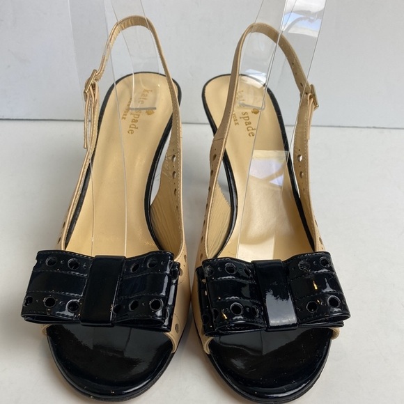 Kate Spade Two-toned Monica Slingback Heels 8.5 Patent Leather Feminine Preppy - Picture 9 of 16